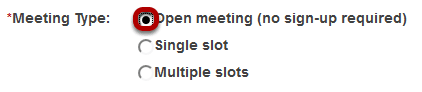 Open meeting