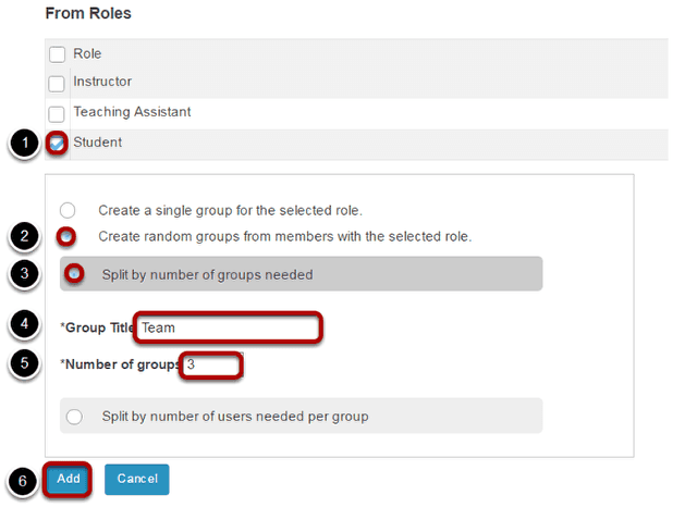 Create random groups by number of groups.