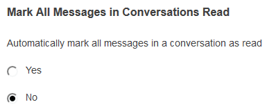 Choose if messages are marked 