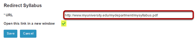 Enter the URL of the webpage location of your syllabus