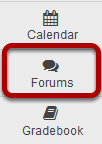 To access this tool, select Forums from the Tool Menu in your site.