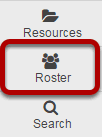 To access this tool, select Roster from the Tool Menu in your site.